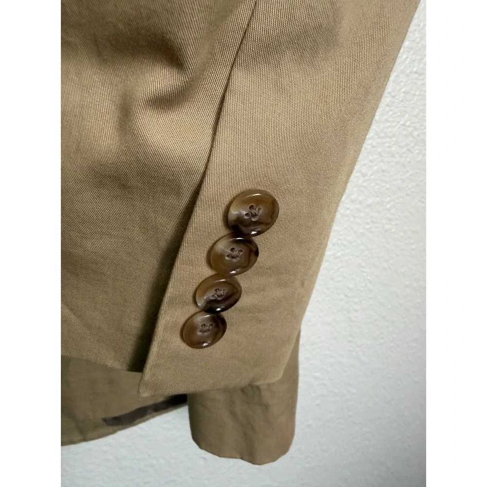 J.Crew Ludlow Blazer 40R Men‎ Khaki Tan Cotton Larusmiani Italian Fabric Sport